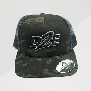 Pacific‎ Headwear Multicam Trucker Mid-Profile Pro-Model Curved Snapback Cap M08